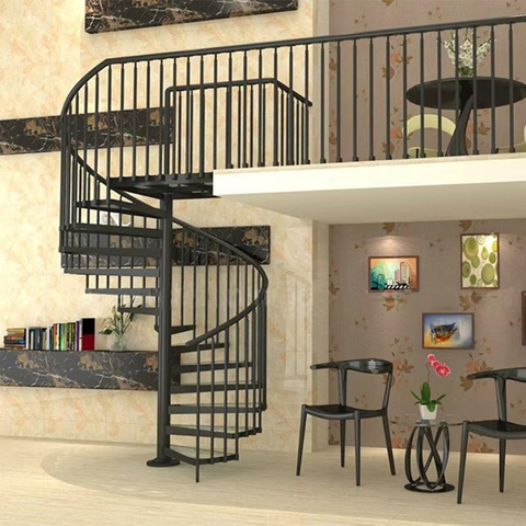 Top Sale Mild Steel Iron Glass Indoor Stair Used Spiral Staircase Design - ID 1601823306558