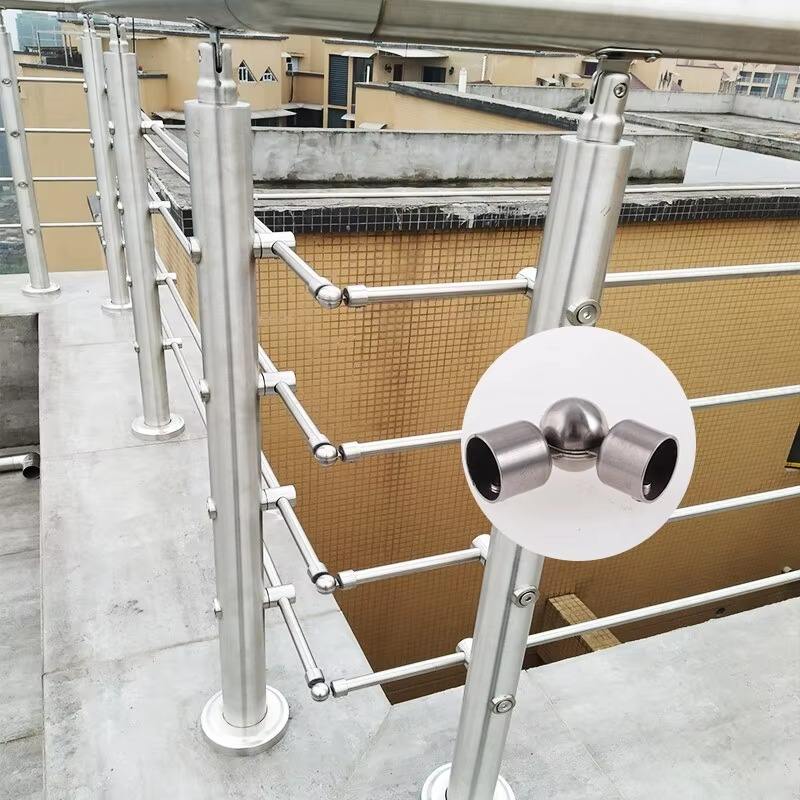 Self-Installed Stainless Steel Stair Handrails Elegant Fencing Handrails Top Mount Tube Railing Deck Porch Balcony