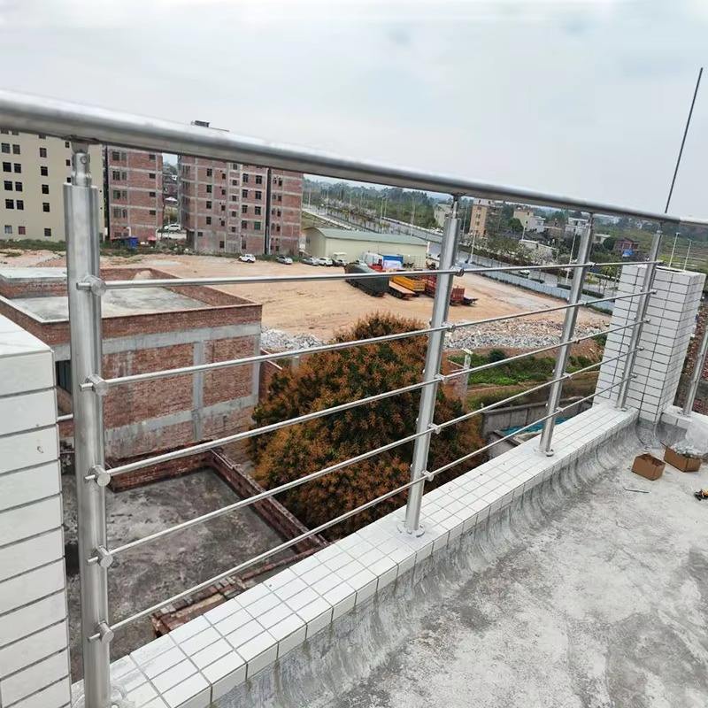 Low Cost Security Baluster Railing Exterior Railing Post Balustrade Stainless Steel Railing Staircase 201 304 Handrail System