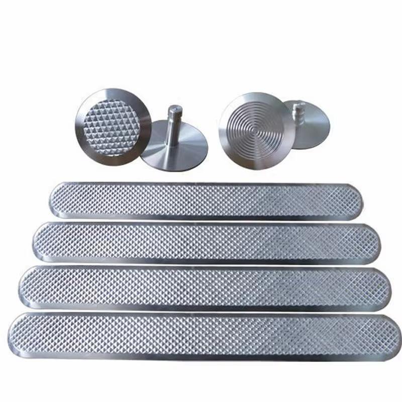 Heavy Duty Stainless Steel Tactile Indicators Anti-Slip Embossed/Grooved Surface for Blind Path Safety Public Areas