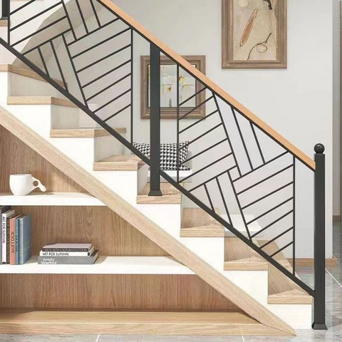 Stair Handrail Solid Wood Railing Floor Mounted Indoor Fence Villa Self-built House Modern Light Luxury Guardrail China Origin