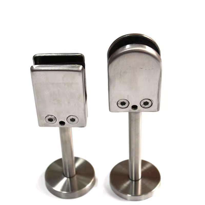 Glass Clamp Stainless Steel Glass Accessories Bathroom Clip Clamp Large Square Type Round Back Balustrade Parts
