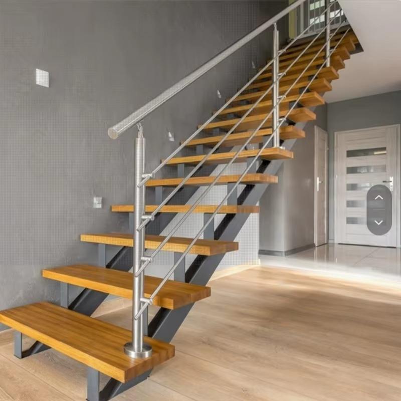 Durable Steel Railing High Strength Heavy Duty Safety Guardrail Stair Balcony Deck Outdoor Indoor Wrought Iron Railings