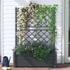 Custom Metal Planter Box with Privacy Screen Outdoor Decorative Garden Fence Panels