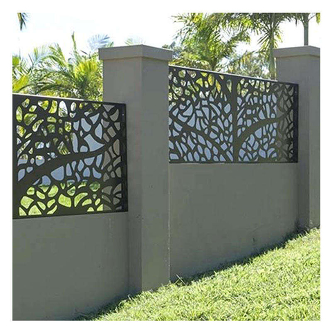 Wholesale Outdoor Pillar Fixed Cafe Slat Patio Fences Lattices Gates Garden Backyard Aluminium Plastic Fencing