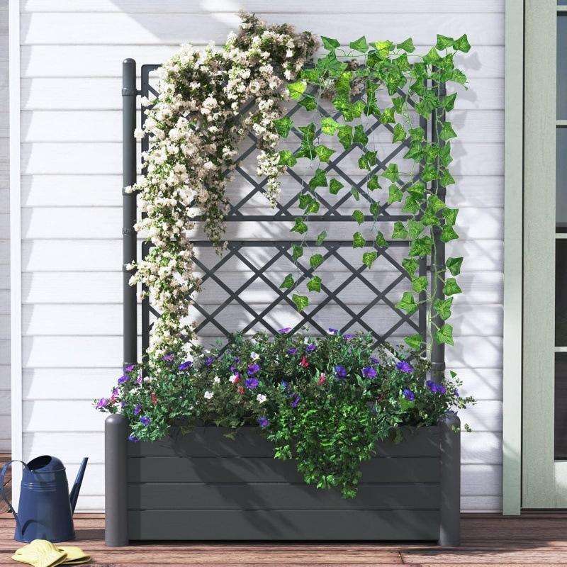 Metal Outdoor Privacy Screens Fencing Freestanding Patio Privacy Screen With Stand Fence Panels for Outside - ID 1601799693066