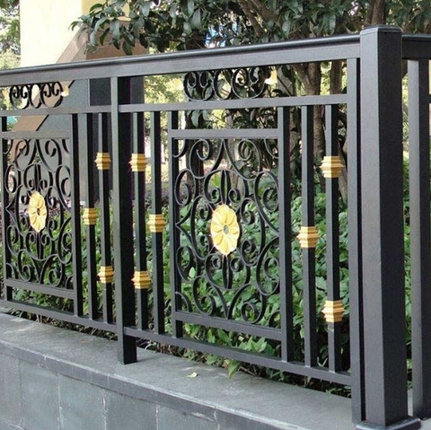 High Quality Aluminum Alloy Metal Deck Stairs Handrail Outdoor Vertical Balustrade Balcony Railing for Villa & Staircase