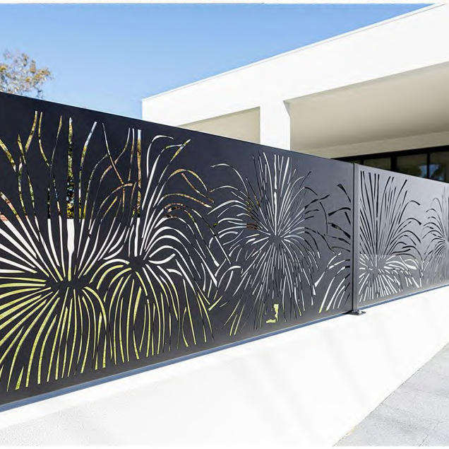 Modern Design Laser Cut Aluminum Fence Panels New Villa and Swimming Pool Garden Decorative Metal Screen for Mall Applications