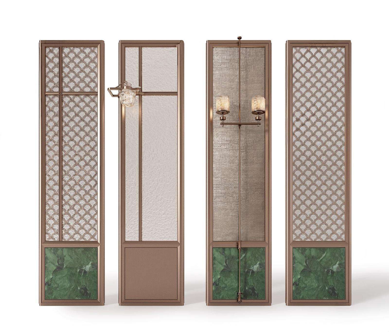 Popular Rose Gold 5D Pattern Partition Wall for Living Room Stainless Steel Screen Laser Cut Metal Room Divider