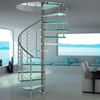 Customized Modern Anti-Slip Safety-Enhanced Tempered Glass Tread Spiral Staircase Automatic Sensor Lighting - ID 1601799933524