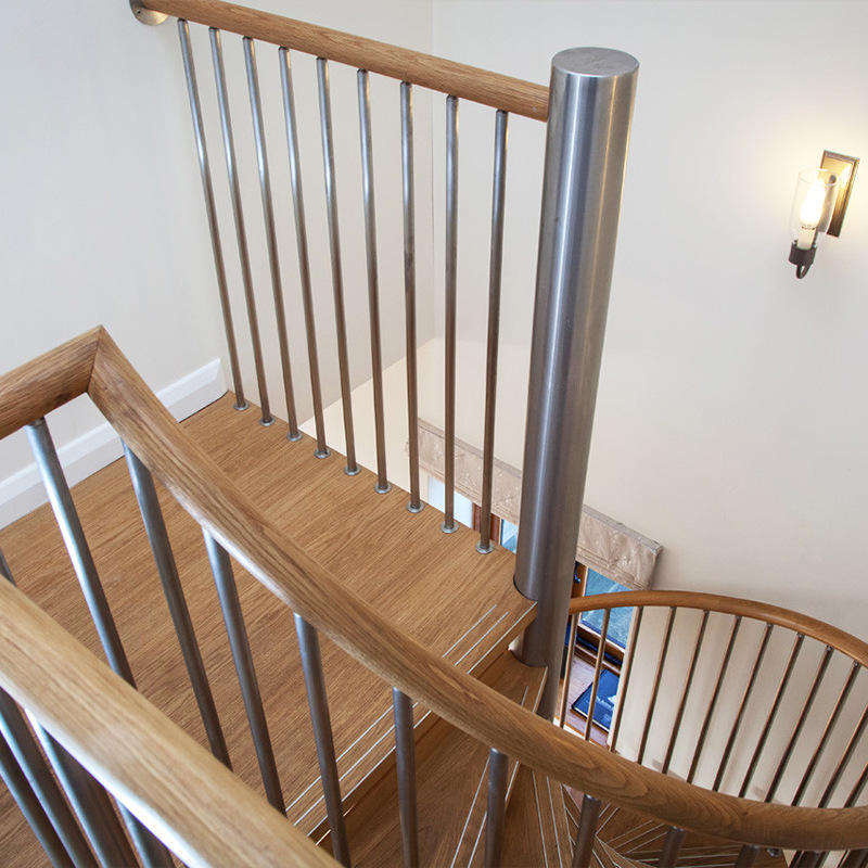 Custom Design Attic Build Indoor Carbon Steel Spiral Stair With 304ss Railing Second Floor Nonslip Step Steel Staircase - ID 1601799985254
