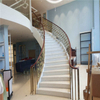 Great Price Stylish Custom Designer Stair Stainless Railing Curved Staircase White Tile Spiral Staircase - ID 1601826533380