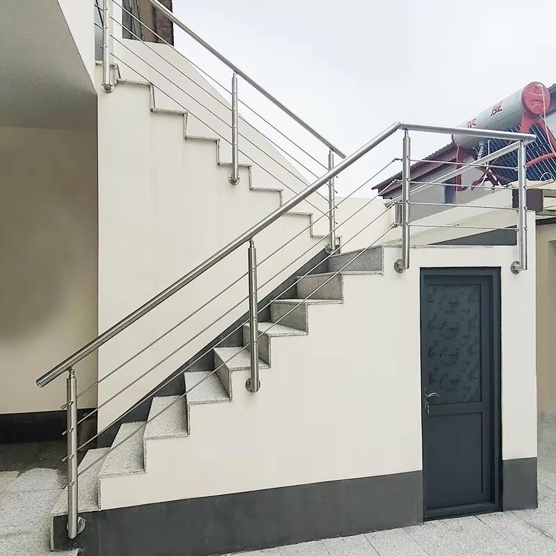 Outdoor Adjustable Stair Hand Railing Laser Cut Stair Railing Balustrades Handrails Glass Railing for Stairs