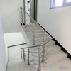 Luxury Metal Stair Railing Natural Stainless Steel Elegant Design for Indoor Home Villa Hotel Safety Guardrail