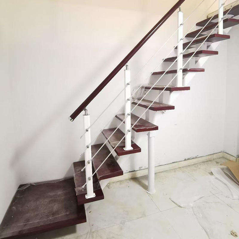 Customized Straight Stairs Modern Staircase Interior Mono Stringer Stairs