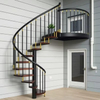 Elegant Arc Design Indoor Staircase with Simple Railing for Residential or Apartment Use with Safety and Style