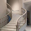 Cheap Price Art Elegant Modern Design Stainless Steel Curved Spiral Staircase Tempered Glass Handrail Safe Durable Indoor Use