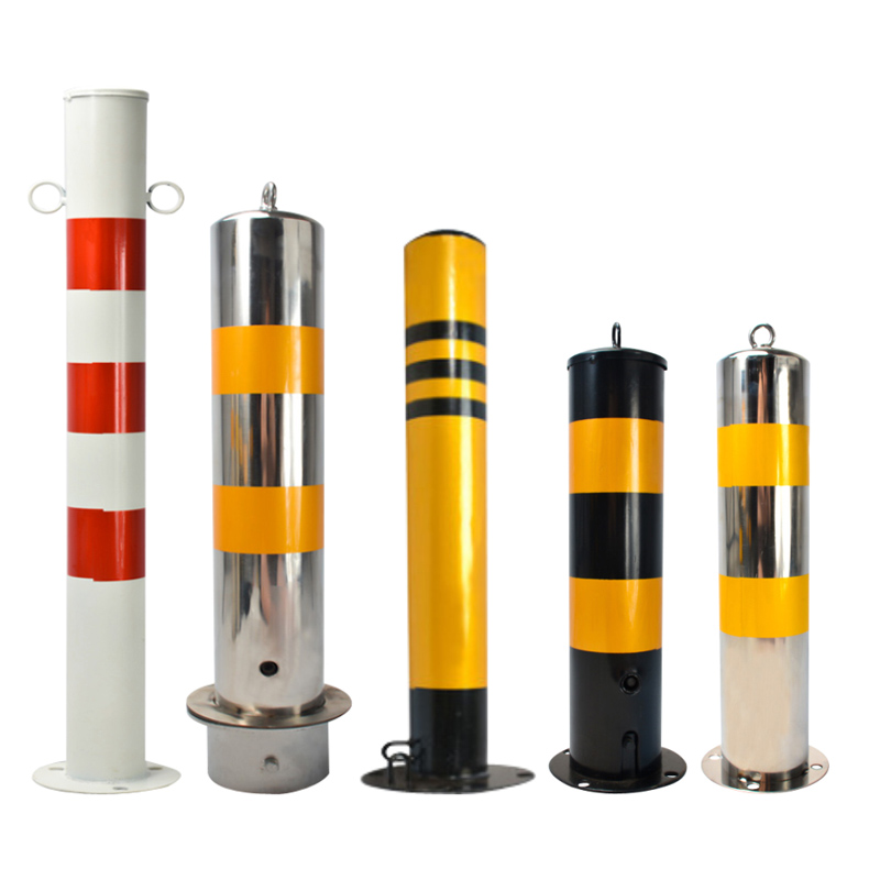 OEM Custom Size Removable Stainless Steel Bollard Post Anti-Collision Reflective Warning Column