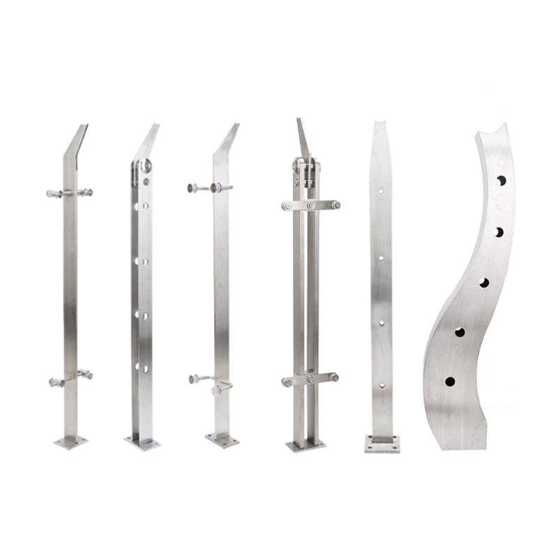 Stainless Steel Metal Staircase Balustrade Glass Post Balcony Glass Railing Balusters/post/column/pillar
