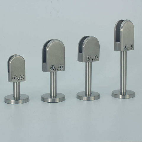 Glass Clamp Stainless Steel Glass Accessories Bathroom Clip Clamp Large Square Type Round Back Balustrade Parts