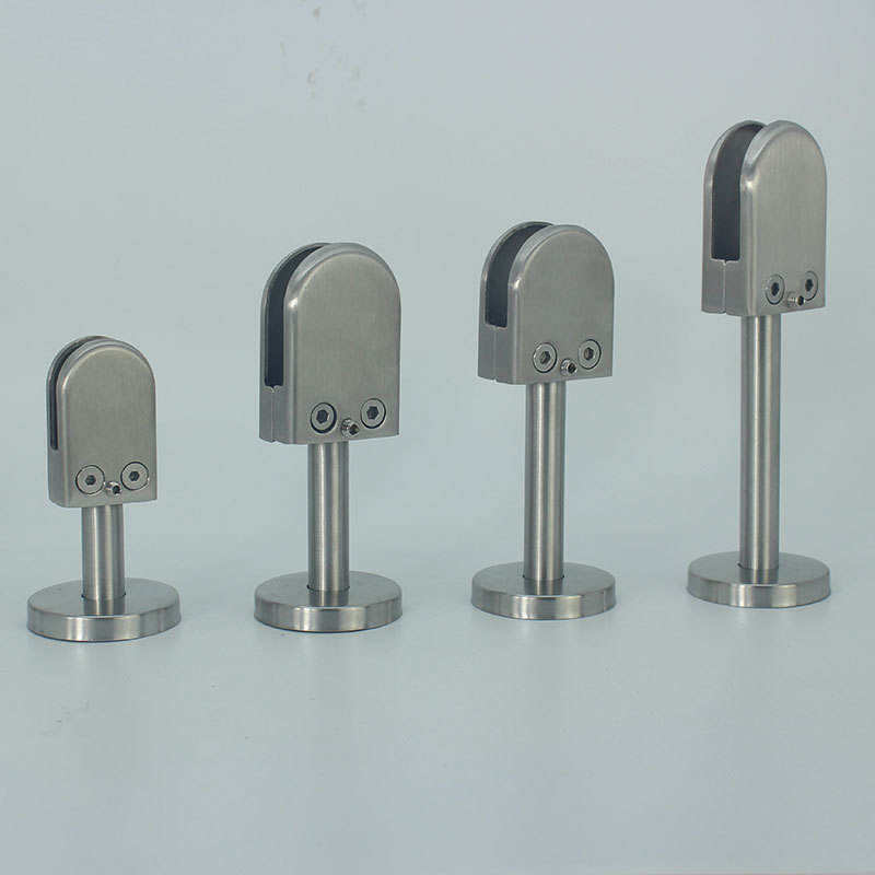 Glass Clamp Stainless Steel Glass Accessories Bathroom Clip Clamp Large Square Type Round Back Balustrade Parts