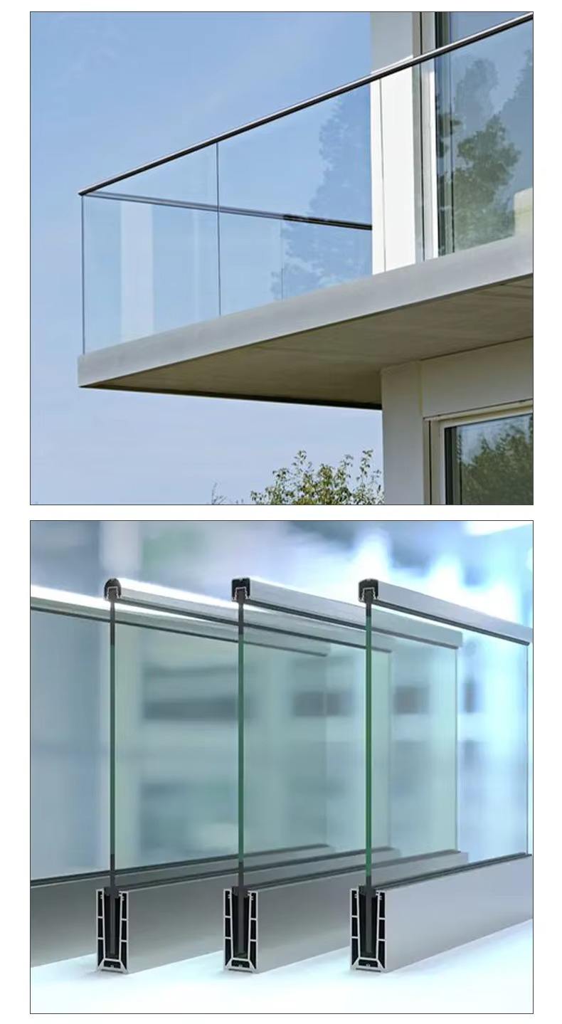 Modern Stainless Steel Glass Spigot Clamp Frameless Pool Fence Balcony Stair Villa Hotel Glass Railing for Apartment