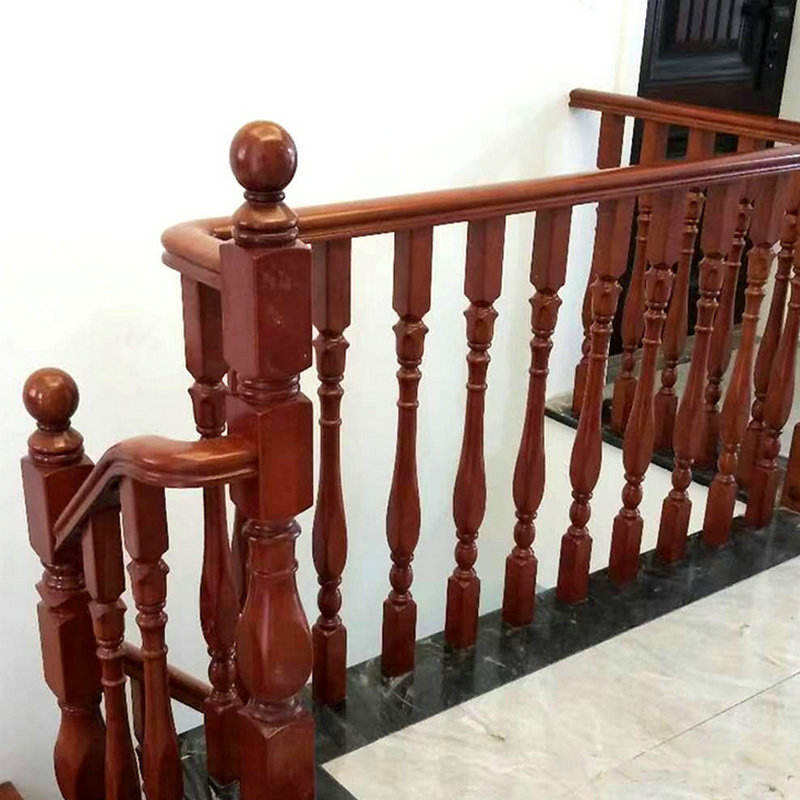 Manufacturer Direct Sales Classic Arc Stair High Quality Solid Wood Indoor Staircase for Villa & Hotel Use
