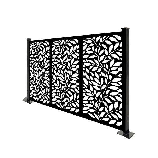 Customize Decorative Outdoor Privacy Screens and Panels Divider with Stand Laser Cut Metal Privacy Screen