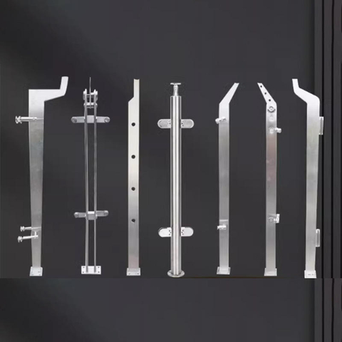Glass Railing Post Clamp Bracket 304 Stainless Steel Glass Railing Spigot with Slots Base for Deck Balusters Balcony Patio Stair