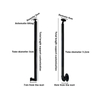Easy to Install Modern L-Shaped Handrail Ceiling Wall Hand Rail Pipe Stair Railing