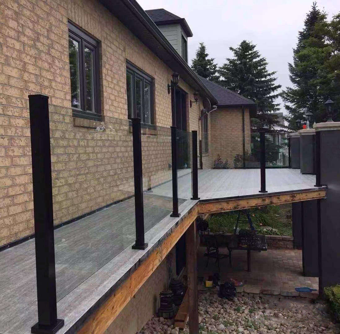Modern Design Glass Fence Balcony Handrail Wholesale Stainless Steel Glass Railing Balcony Railing Terrace Deck Glass