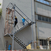 International Standard Exterior Prefabricated Mild Steel Stairs /outdoor Metal Fire Escape Stairs