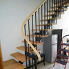 Modern Prefabricated Indoor and Outdoor Spiral Staircase Durable Steel with Wooden Treads for Apartment Use