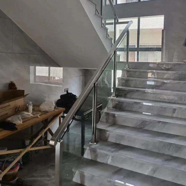 Stainless Steel Glass Railing System with Slot Post Clamp Outdoor Handrail for Pool Deck Fencing Corridor Stairs Home Use - ID 1601791474087