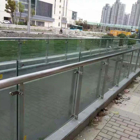 Stainless Steel Metal Staircase Balustrade Glass Post Balcony Glass Railing Balusters/post/column/pillar
