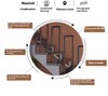 Factory Supply Stair Railing Flowers Balustrades Handrails Stair Railings Indoor Metal Stair Railing