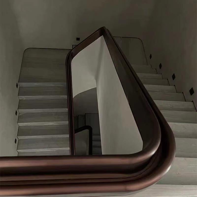 Modern Steel Stairs Design Single Stainless Steel Beam Glass Handrail Staircase