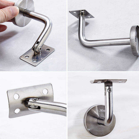 Support Hand Rail Stair Railing Guardrail Accessories Stainless Steel Handrail Bracket Wall Mounted Bracket
