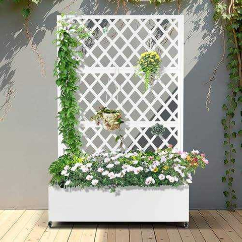 Metal Outdoor Privacy Screens Fencing Freestanding Patio Privacy Screen With Stand Fence Panels for Outside - ID 1601799618568