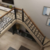 Modern Design Staircase Laser Cut Plate Wrought Iron Balustrade Fence Handrail Terrace Balcony Railing