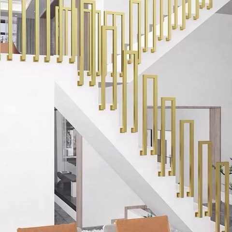 Customizable Durable Metal Staircase Stair Railings and Villa Handrail Systems