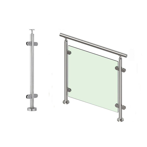 Top Sell Large Quantities Stainless Steel Pillars Balcony Handrail Glass Pillars Glass Railing