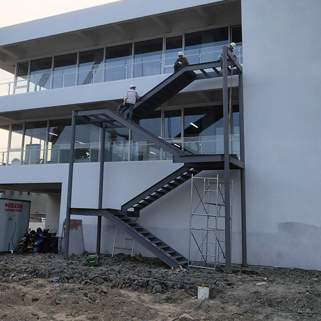 Galvanized Steel Ladder Heavy Duty Steel Ladder Steps Steel Grating Staircase