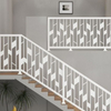 Modern Solid Wood Staircase Handrail with Wrought Iron/Stainless Steel for Hotels Villas Courtyards Malls Kitchens Parks