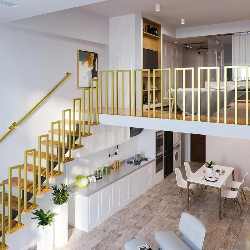 Modern Minimalist Stair and Balcony Stair Railings for Villa and Hotel Use with Safety Protection