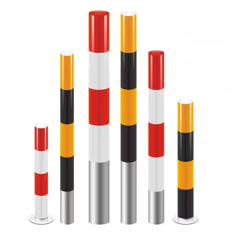 OEM Custom Size Removable Stainless Steel Bollard Post Anti-Collision Reflective Warning Column