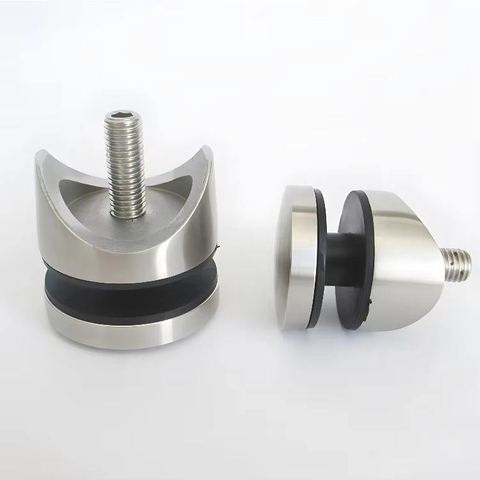 Modern Aluminum Alloy Glass Panel Clamp Standoff Clips for Outdoor Staircase Use
