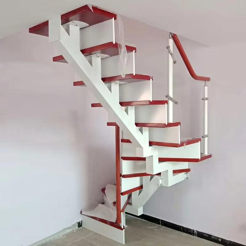 Laser Cut Railing with Wire Cable Black Balustrade Wooden Handrail Staircase