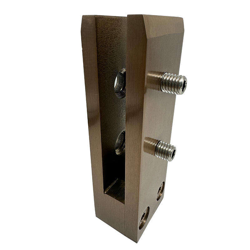 Glass Stainless Steel 304 Satin Black Silver Mirror Side Mounted Glass Railing Spigot