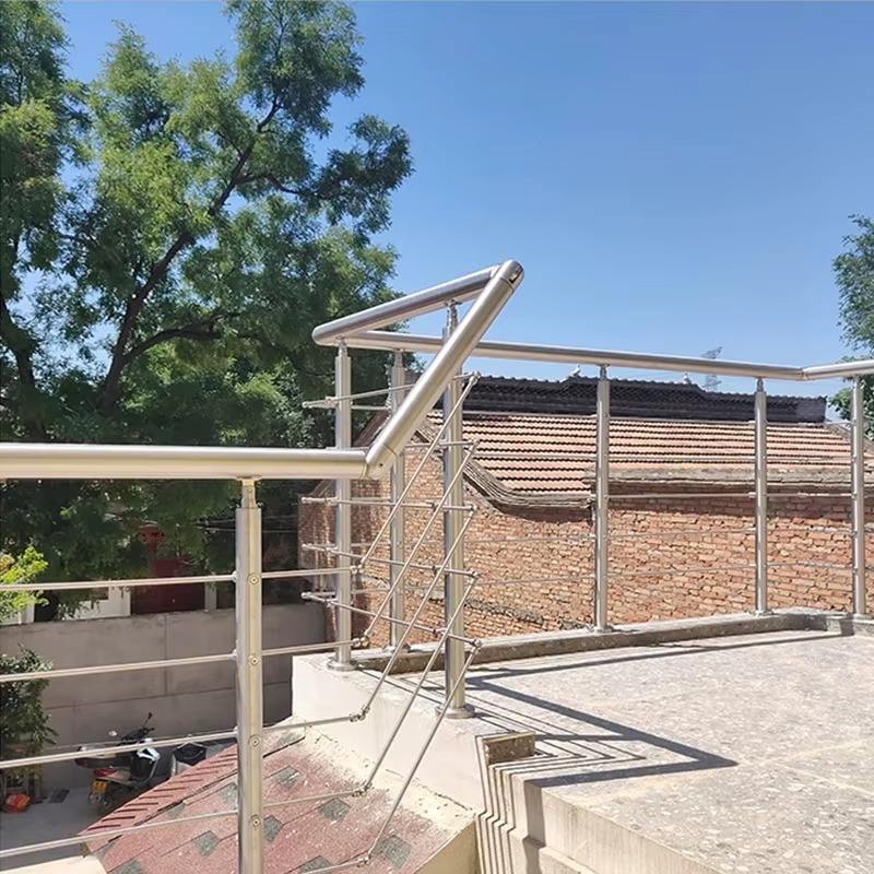 Modern Iron Railing Designs Contemporary Style Safety Guardrail for Balcony Stair Heavy Duty Rustproof Railing